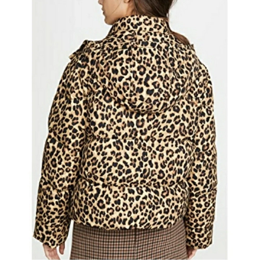 Veronica Beard Casper Leopard Print Puffer Jacket in Size Small - Picture 10 of 16